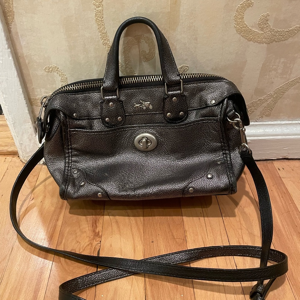 Coach Metallic Silver Bag